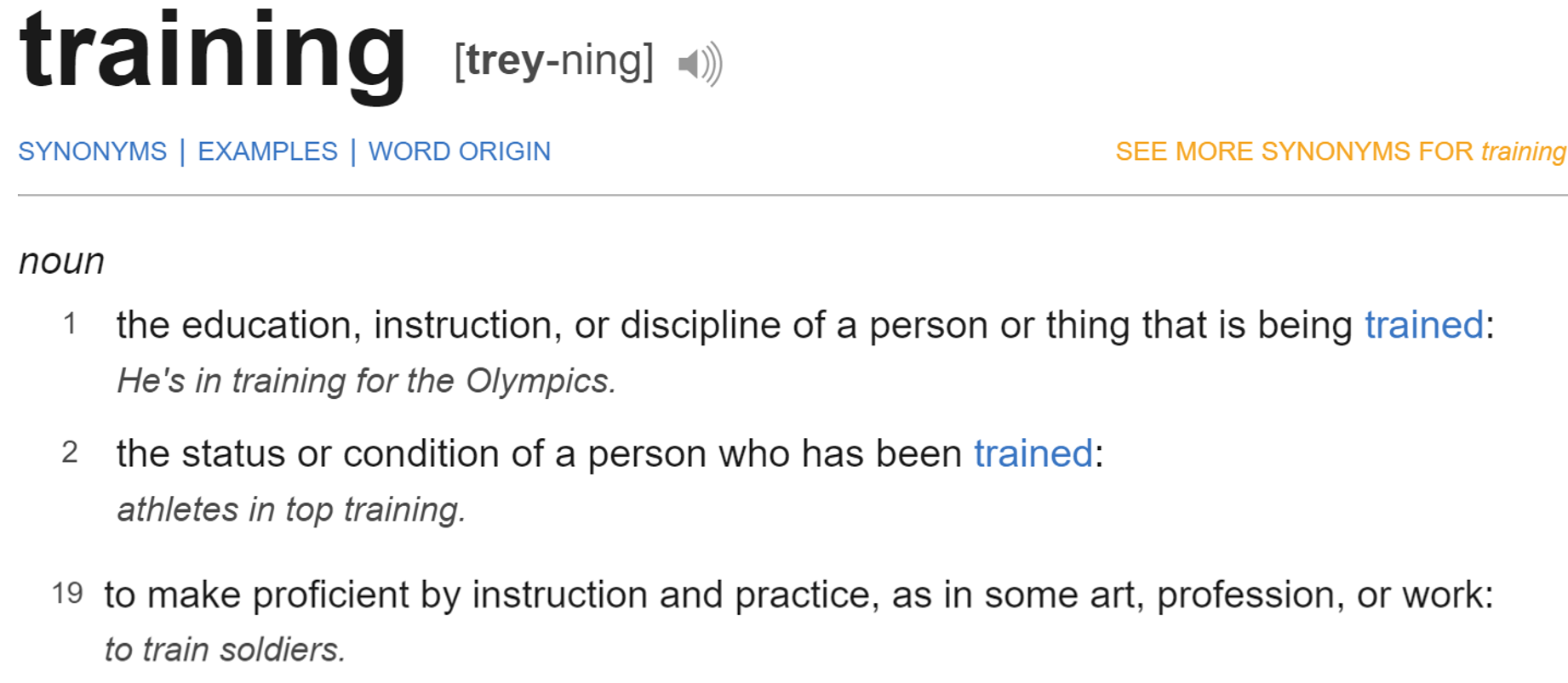 Training Definition